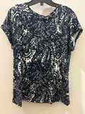 Fransa tee navy and cream design