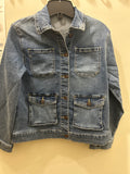 Orange FV light denim jacket