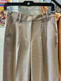 Black tape long pleated pant