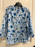Lois blue floral blouse