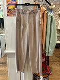 Black tape long pleated pant