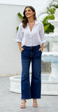 Orange FV denim barrel jean