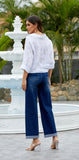 Orange FV wide leg dark denim