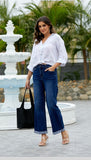 Orange FV wide leg dark denim