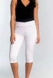 Lois white denim capri