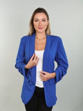 Alina’s blue blazer
