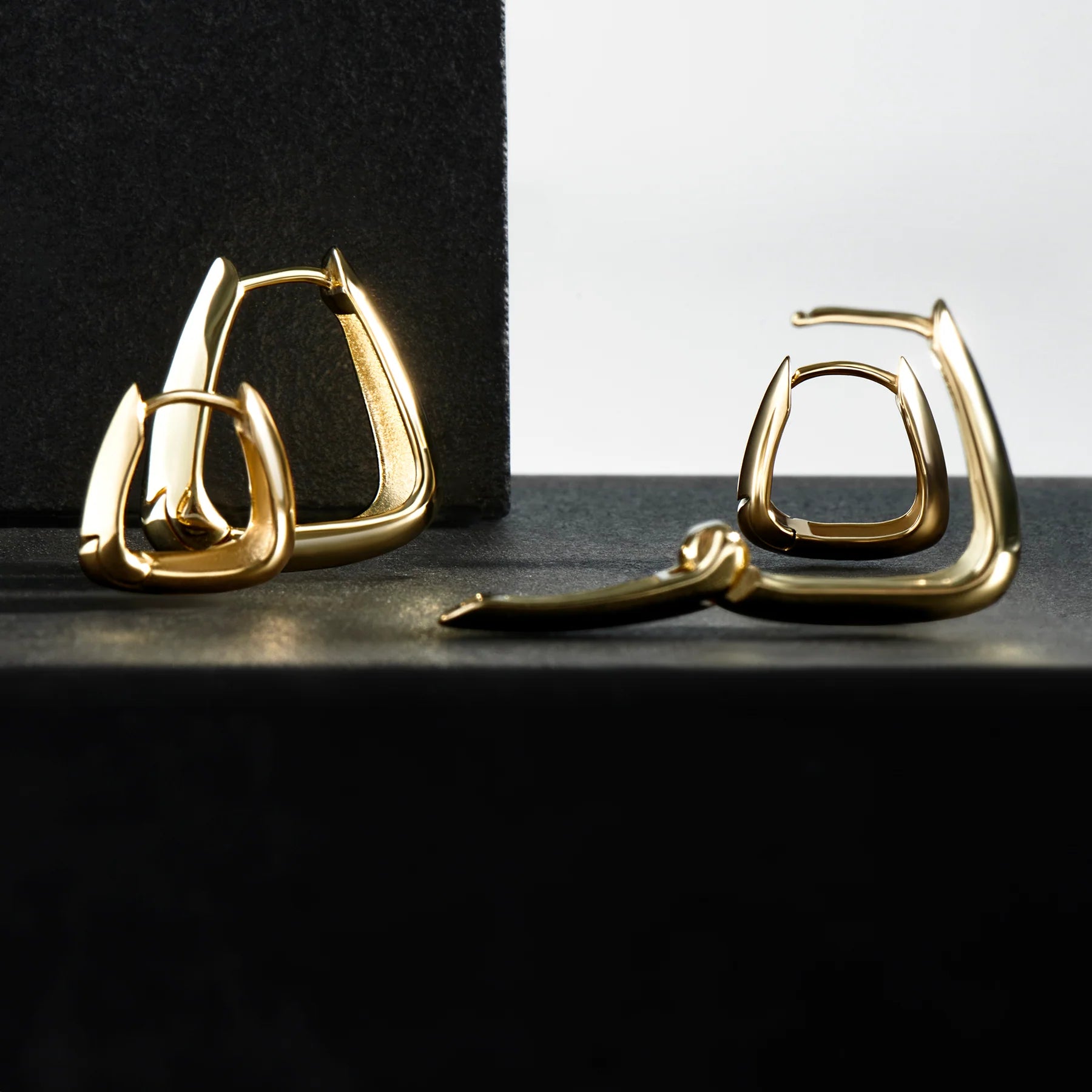 Mia Tamara Gold Huggie Earrings