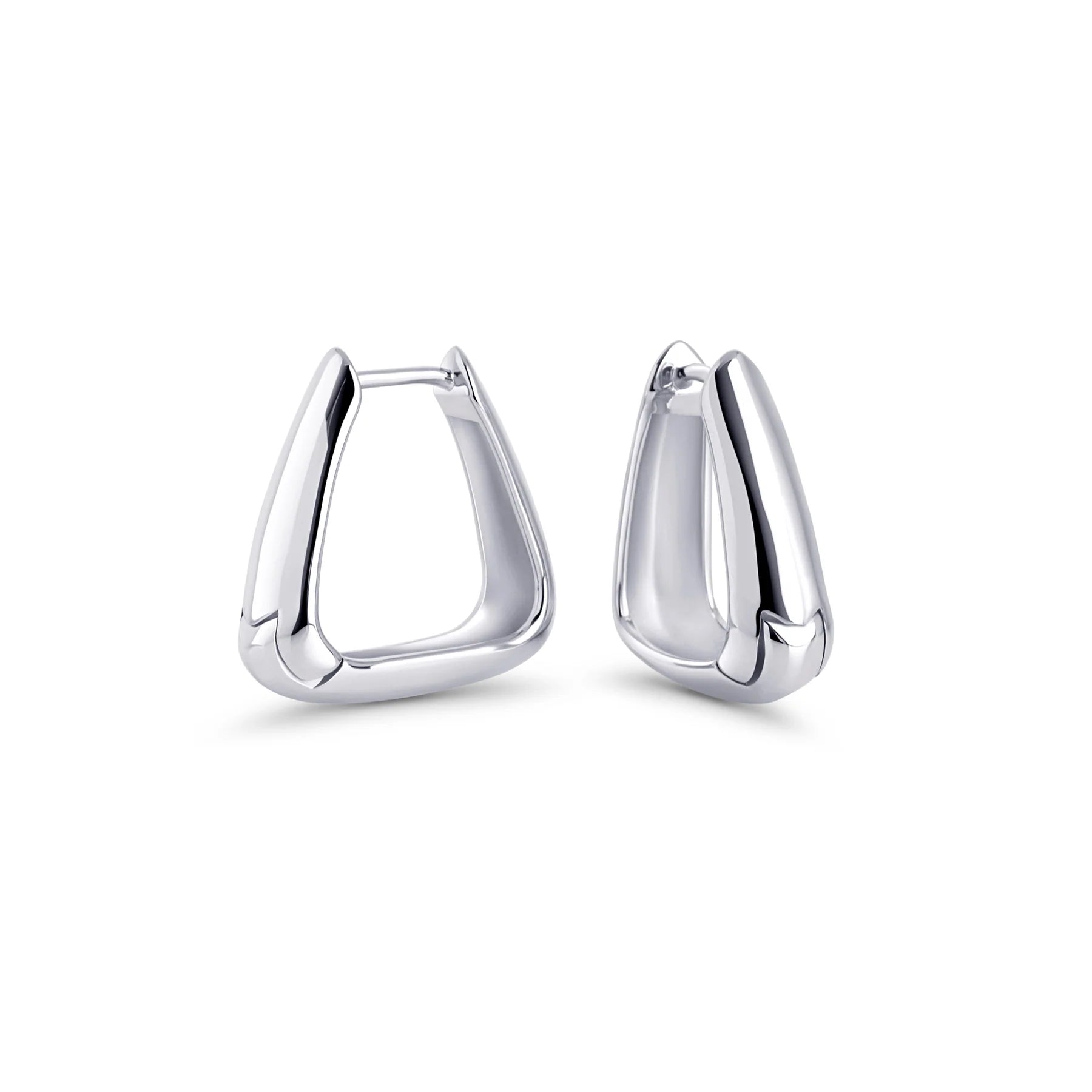 Mia Tamara II Silver Huggie Earrings