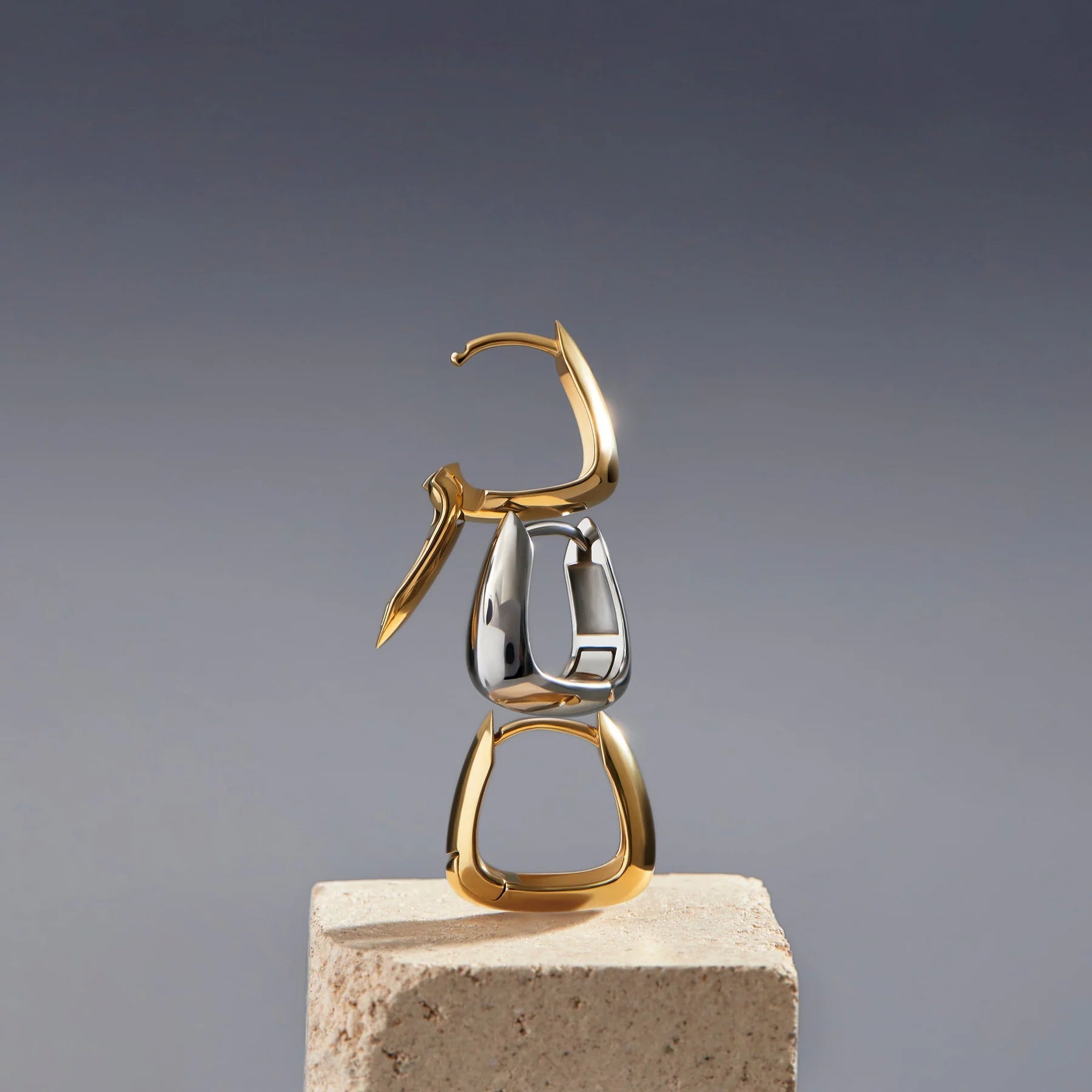 Mia Tamara Gold Huggie Earrings
