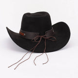 Faux Wool Cowboy Hat: BK
