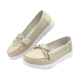 Zerimar Women's Leather Loafers - Comfort Dress Shoes,Beige: Beige / 37