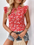 Printed Slim Fit Shirt: Red /
