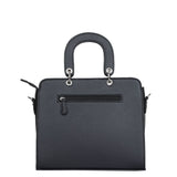 Vegan Leather Handbag – Ladies' Top-Handle Crossbody Bag: Black