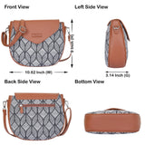 Hand Crafted Fabric Printed Crossbody Sling Bag for Womens: Blue