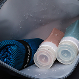 Large Capacity Bottom Zippered Compartment Handle Bag: Light Blue / One Size