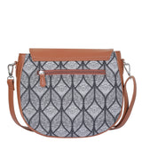 Hand Crafted Fabric Printed Crossbody Sling Bag for Womens: Blue