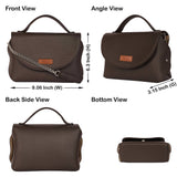 Vegan Leather Crossbody Bag for Women, Top Handle Handbag: Mauve