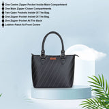Women’s Top-Handle Tote Bag – Vegan Leather Shoulder Bag: Blue