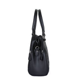 PU Leather Women’s Handbag – Top Handle with Crossbody Strap: Blue
