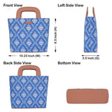 Handcrafted Fabric Top Handle Tote Bag for Women Satchel bag: Abstract
