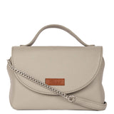Vegan Leather Crossbody Bag for Women, Top Handle Handbag: Grey