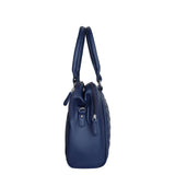 PU Leather Women’s Handbag – Top Handle with Crossbody Strap: Blue