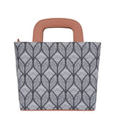 Handcrafted Fabric Top Handle Tote Bag for Women Satchel bag: Abstract