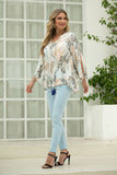 Rayon Leaf Top: White