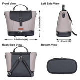 Women’s Vegan Leather Backpack or Daypack Bags For Daily Use: Grey