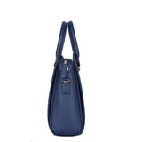 Women’s Vegan Leather Top-Handle Handbag Crossbody Sling Bag: Blue