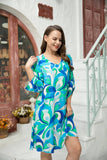 Catalina's Floral Summer Dress: Blue
