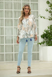 Rayon Leaf Top: White