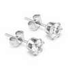 SILVER CRYSTAL STUDS