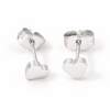 SILVER MINI HEART STUDS