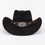 Faux Wool Cowboy Hat: BK