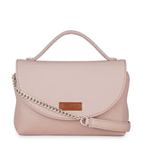 Vegan Leather Crossbody Bag for Women, Top Handle Handbag: Mauve