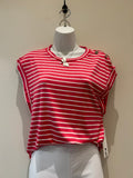 ISCA short sleeve striped top