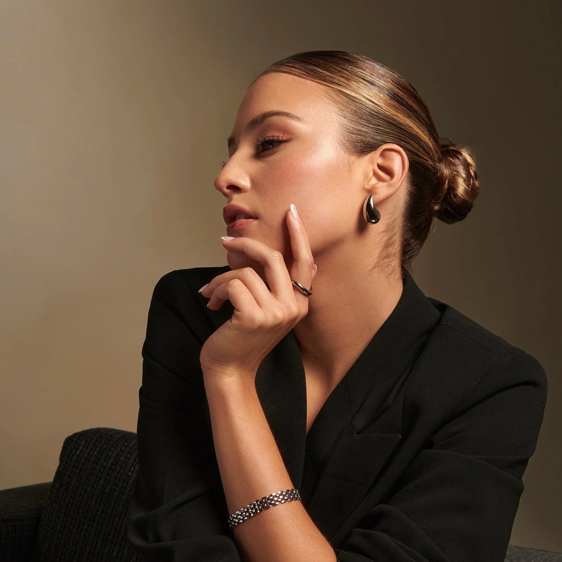 Mia Selena Gold Stud Earrings
