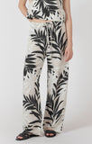 Black tape printed pants