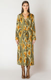 Black tape abstract floral dress