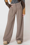 Room 34 Wide Leg Dark Taupe Dress Pant
