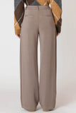 Room 34 Wide Leg Dark Taupe Dress Pant