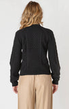 Room 34 Black Half-zip Cable Sweater