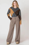 Room 34 Wide Leg Dark Taupe Dress Pant