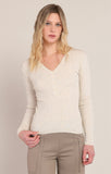 Room 34 cream long sleeve tee