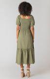 Room 34 long sage dress with sleeve