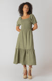 Room 34 long sage dress with sleeve